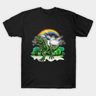 Jesus Riding Dinosaur T-Shirt